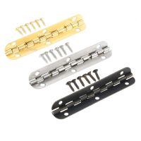 4Pcs 65*15mm 90°  DegreeCabinet Door Luggage Hinges 6 Holes Jewelry Wood Boxes Hinge Furniture W/Screws Gold/Silver/Bronze