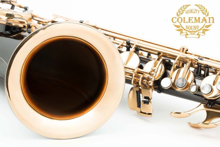 แซกโซโฟน-saxophone-tenor-coleman-cl-337t-black-nickel-gold-bell