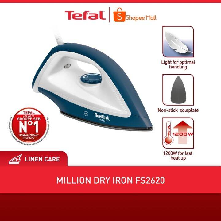 TEFAL Million Flat Iron FS2620 Nonstick plate weight to Use W