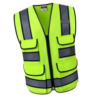 Multi Pocket Safety Vest Highly Visibility Breathable Vest