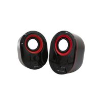 ลำโพงคอมพิวเตอร์ ตั้งโต๊ะ mini Speaker USB Port ยี่ห้อ MACNUS รุ่น ADL-S316 Black/Red รับประกัน 1ปี