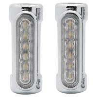 รถจักรยานยนต์ Led Highway Bar Switchback ขับรถ/ไฟเลี้ยวแสงสำหรับ Harley(Silver)