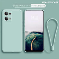 OPPO Reno 7เคสโทรศัพท์4G,เคสซิลิโคนเหลวขอบตรงเลนส์ป้องกันการตกฝาหลังซิลิโคนนิ่มบางเป็นพิเศษ Reno7 4G