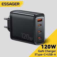 Essager GaN ชาร์จ USB 120วัตต์ USB Type C ชาร์จ PD3.0 QC 4.0สำหรับ 14 13 Pro X Xiaomi ศัพท์มือถือชาร์จอย่างรวดเร็วสำหรับ