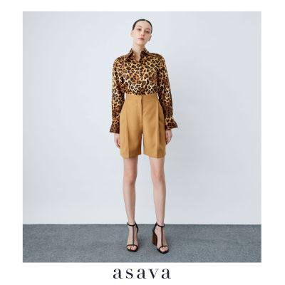 [asava ss22] Pleated high-waist shorts กางเกงผู้หญิง อาซาว่า ขาสั้น ทรงคูลอต แต่งจีบหน้า