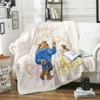 New Cartoon Blanket Beauty and Beast Bedding Sherpa Blankets kids gift Fashion Blankets