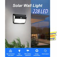 ( Wowowow+++) Warm white light * Solar motion sensor light 228 LED 3 โหมด ขนาดใหญ่ ไฟออก4ทาง ไฟติดผนังโซล่าเซลล์พลังงานแสงอาทิตย์ เซ็ ราคาสุดคุ้ม พลังงาน จาก แสงอาทิตย์ พลังงาน ดวง อาทิตย์ พลังงาน อาทิตย์ พลังงาน โซลา ร์ เซลล์