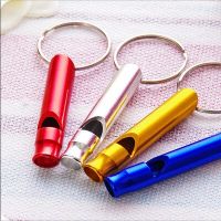 Outdoor Whistles Training Whistle Multifunctional Aluminum Emergency Survival Whistle Keychain for Camping Hiking Survival kits
