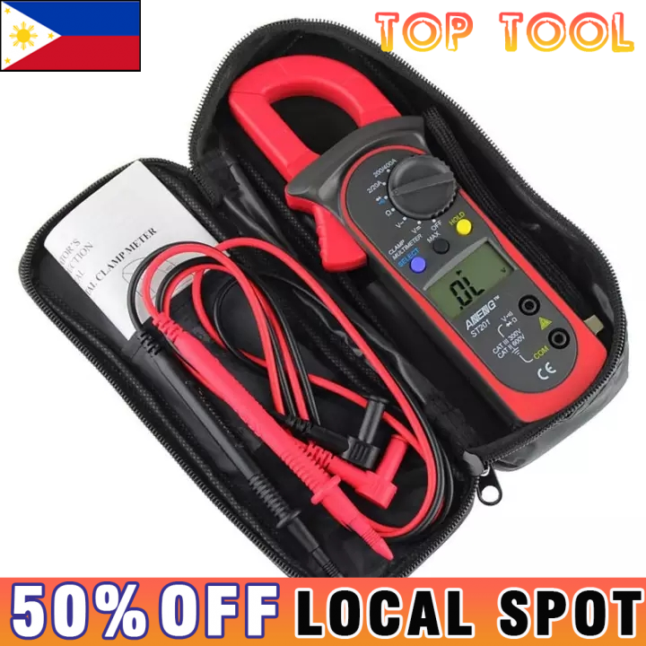 ST201 Digital Clamp Multimeter Resistance ohm Tester AC DC Clamp