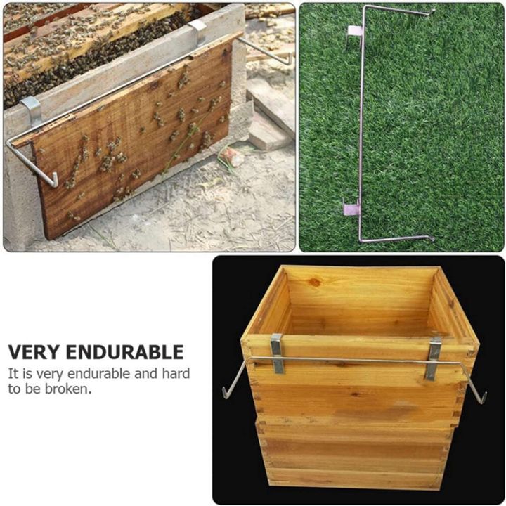 2pack-hive-stand-beehive-frame-holder-beekeeping-frame-gripper-support-bracket-beekeeping-equipment-bee-hive-frame-grip-stainless-steel