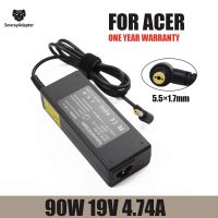 19V 4.74A 90W 5.5x1.7มม.แล็ปท็อปอะแดปเตอร์ AC ที่ชาร์จสำหรับ ACER ASPIRE E1-531 E1-571G V5-571P 4925G 5750G 5755G แหล่งจ่ายไฟโน้ตบุ๊ค Yuebian