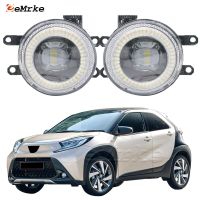 2-Pcs ประกอบไฟตัดหมอก Led สำหรับ Toyota Aygo X 2021 2022 2023ดวงตานางฟ้า DRL ไฟเดย์ไลท์หมอกกลางวัน W/อุปกรณ์ตกแต่งรถยนต์เลนส์