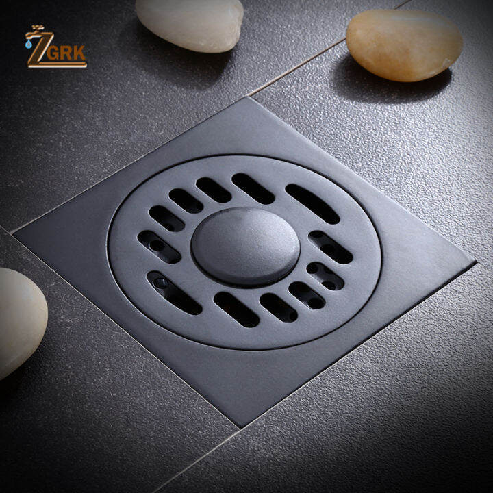 2021zgrk-black-brass-floor-drain-deodorant-100x100mm-square-anti-odor-linear-shower-drain-bathroom-balcony-shower-drain-hair-catcher