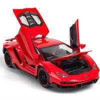 1/24 Lambo ของเล่นดายคัสท์อัลลอยด์แบบ LP770-4โมเดลรถโลหะสำหรับรถออฟโรดเปิดได้4ประตูพร้อมของเล่นสำหรับสะสมดึงถอยหลังสำหรับเด็ก