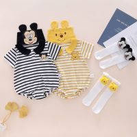 Baby garment thin section newborn baby boys short-sleeved summer package fart jumpsuits super cartoon one hundred days of the full moon the clothes