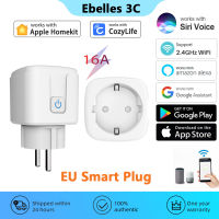 Homekit Smart Plug WiFi Socket EU 16A Power Monitor ฟังก์ชั่นจับเวลา Smart Home Voice Control ทำงานร่วมกับ Siri Alexa Home