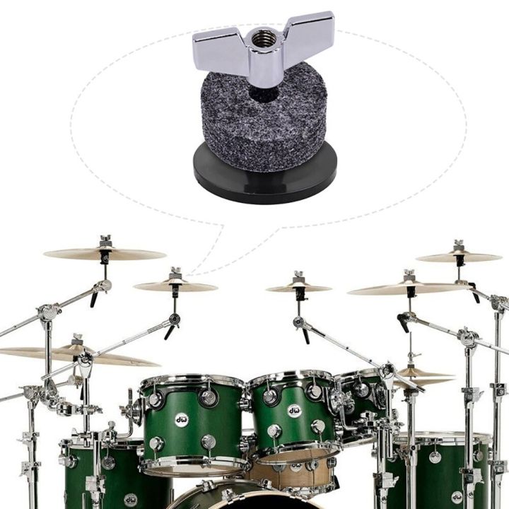 worth-buy-18pcs-ป้องกันผีเสื้อถั่วลด-felt-pad-kit-เครื่องซักผ้า-universal-wearproof-drum-anti-friction-cymbal-sleeves