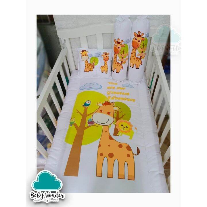 Baby Bed Comforter with pillow set and bumper guard (24x40) BD002