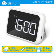 Brifit Đồng hồ báo thức kỹ thuật số LED 4 Pin lithium 600 mAh có thể sạc