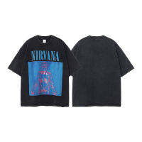 【New】 NIRVANA SLIVER T-Shirt Oversize Y2K เสื้อผู้ชาย เสื้อผู้หญิง สตรีทแฟชั่น เสื้อสีดำ