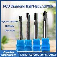 PCD Diamond Ball Nose Milling Cutter การประมวลผลทองเงินอลูมิเนียมทองแดงสังกะสีกระจกแปรรูปวัสดุใหม่ PCD END MILL