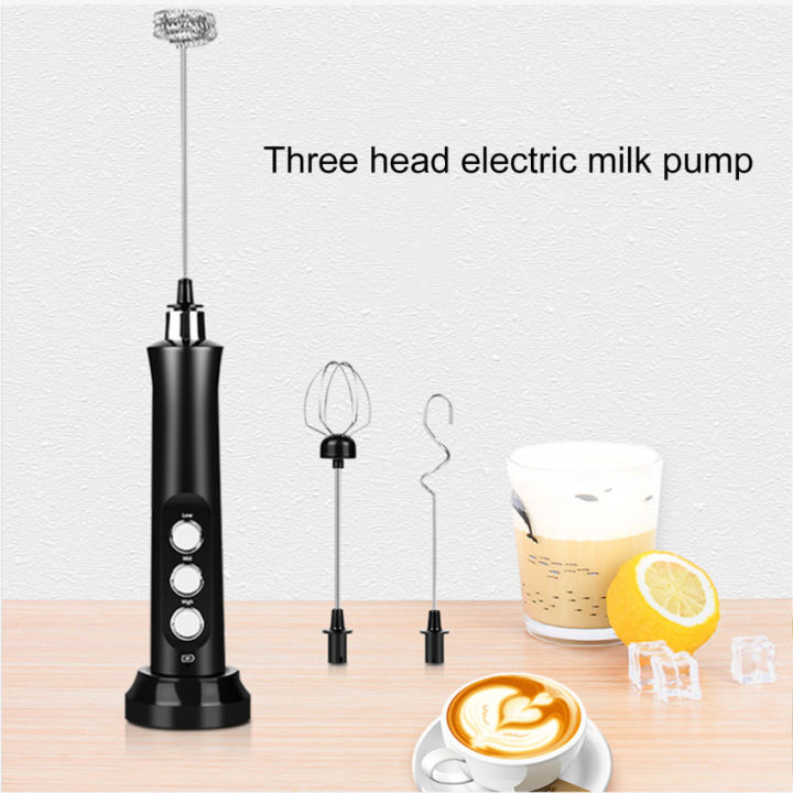 เครื่องตีฟองนมไร้สายแบบ3-in-1เครื่องตีทำฟองมือถือสำหรับ-lattes-ชงกาแฟโฟมผสมสำหรับ-cappuccino-frappe-matcha-frothing-คทา