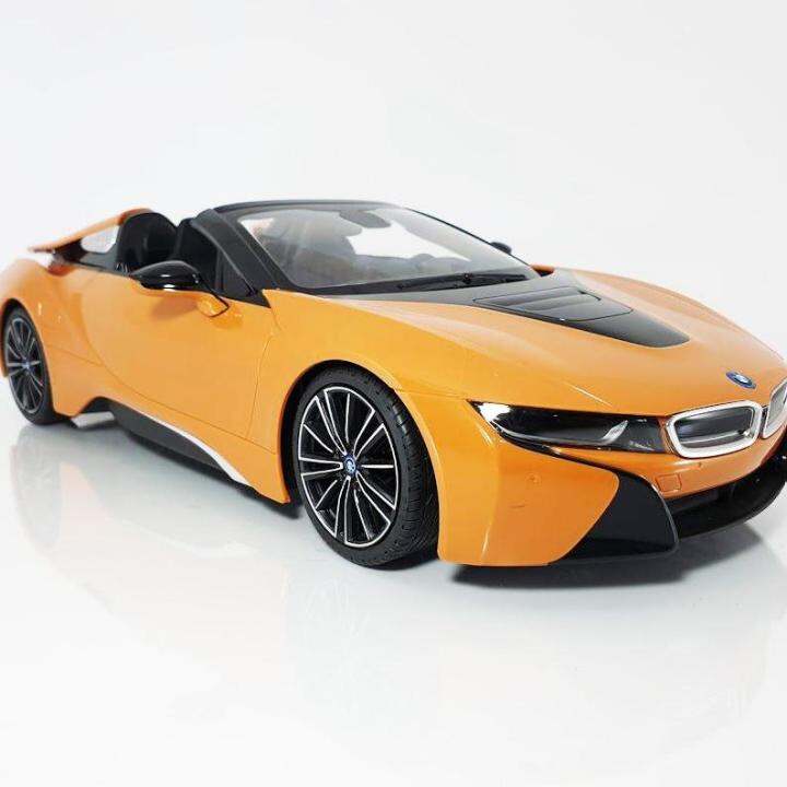 รถบังคับวิทยุ-rastar-bmw-i8-95500-roadster-อัตราส่วน-1-12-วัสดุทำจากพลาสติกอย่างดี-รีโมทใช้คลื่น-2-4-ghz-สวยงามเสมือนของจริง-เล่นสนุก-เหมาะกับการสะสม