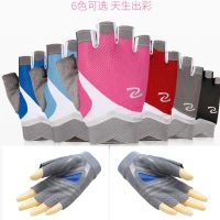 [COD] Half-finger womens sports mens and breathable padded silicone non-slip fitness thin section summer training riding