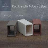 Rectangle Tube (L Size)  ท่อเซรามิคสี่เหลี่ยมผืนผ้าขนาดใหญ่ สำหรับตกแต่งตู้ปลา บ้านสัตว์เลี้ยง