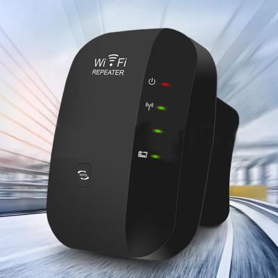 Wifi Repeater 2.4GHz 300Mbps WiFi Repeater Wireless Range Extender Booster 802.11N/B/G Network for AP Router (สีดำ)
