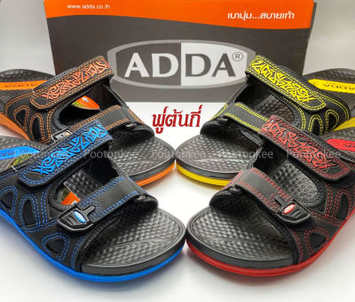 ADDA รุ่น 22W01 รองเท้าแตะแบบสวม  รองเท้าผู้ชายและผู้หญิง น้ำเงิน แดง