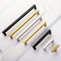 ™♚ Gold Cabinet Pulls Furniture Cabinet Handles Drawer Knobs Copper Wire Drawing Handle Kitchen Accessories