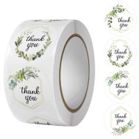 100-500pcs Thank You Round Sticker Scrapbook Envelope Seal Sticker Gift Flower Decoration Stationery Label Stickers Stickers Labels