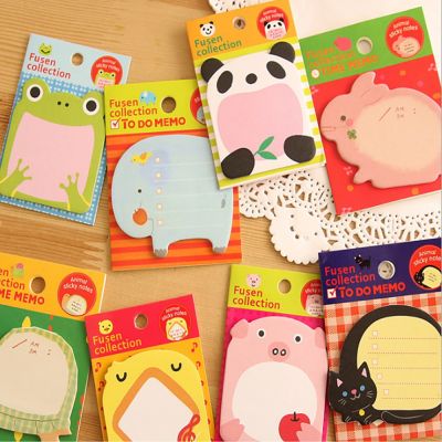 1Pcs 20Sheets Sticker Cute Kawaii Animal Sticky Notes Notepad Self Adhesive Memo Pads Bookmark Office School Supply Stationery