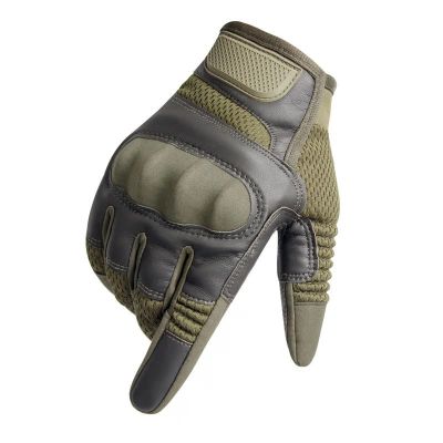 Touchscreen Leather Motorcycle Gloves Motocross Tactical Moto Motorbike Pit Biker Protective Gear Racing Full Finger Glove Men