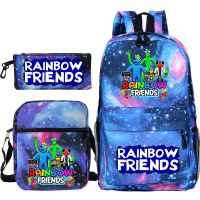 【LZ】┅✈  3 Pçs/set Rainbow Friends Mochila para Meninos Da Escola Meninas Mochilas Crianças Mochila Estudantes Anime Schoolbags Crianças Bookbag presentes