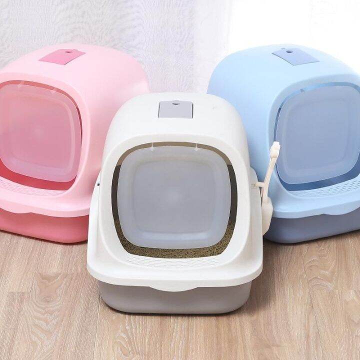 European Style Cat Litter Toilet Box Jumbo Hooded Bekas Pasir Kucing ...