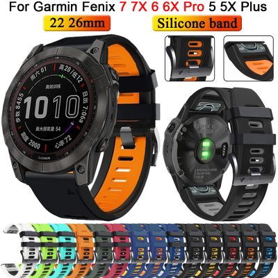 ♟ฮูดดี้♙22 26มิลลิเมตร Watch Bands สายรัดสำหรับ G Armin Fenix 7X 7 6 6X Pro 5X 5บวก3HR 935 S Mart W Atch ซิลิโคนด่วน Easyfit ข้อมือวงสร้อยข้อมือ