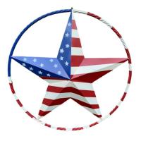 Independence Day star decoration 4th of July Star Ornament Anti Rust Anti Fade Patriotic Shiny Wall Decoration Metal Star Decor with Smooth Surfaces for Bedrooms Living Rooms feasible