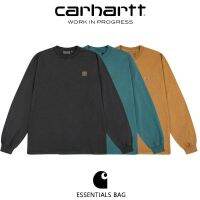 Correct Carhart เสื้อยืดผู้ชาย,ฤดูใบไม้ร่วงและฤดูหนาวยาวย้อมสีแขนยาวพิเศษเสื้อยืดเสื้อยาวปิดถึงก้นหนัก