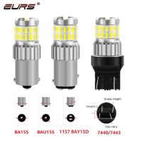 1200LM Canbus P21W 1156 BA15S หลอดไฟ LED BAU15S 1157หลอดไฟ LED 1X 7440 7443 LED DRL ไฟรถยนต์สีขาวสีแดงไฟเบรก