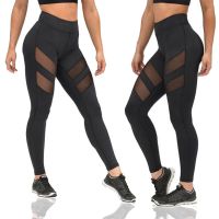 【CC】✱☢☁  Mesh Patchwork Sport Leggings Waist Tights Pants Wear for Gym Push Up Size S-XL