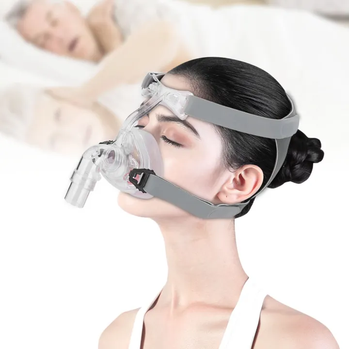 Full Face Nasal Mask with Headgear F/ CPAP Mask Sleep&Snore Respirator ...