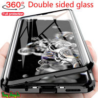 360 Full Protection Magnetic Case For Samsung A50 A51 A22 A32 A21S A71 A52 A12 A31 M51 M31 S20FE S21FE Double Sided Glass Cover