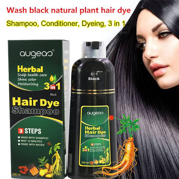 geegofirst 3IN1 Herbal Hair dye shampoo Hair dye 100% Original herbal ...