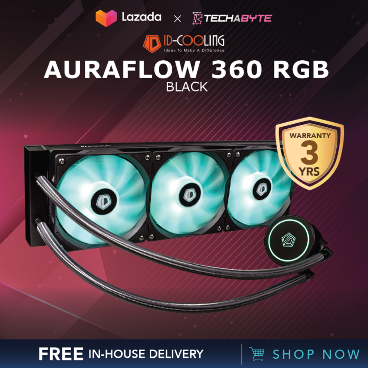 IDCOOLING AURAFLOW X 360 RGB All in One CPU Water Cooler Black