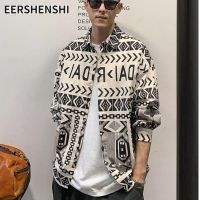 EERSHENSHI เสื้อแขนยาวอินเทรนด์ใหม่เสื้อไฮเอนด์สไตล์อเมริกันแจ็กเก็ตญี่ปุ่นสบายๆหลวมเข้ากับทุกชุด