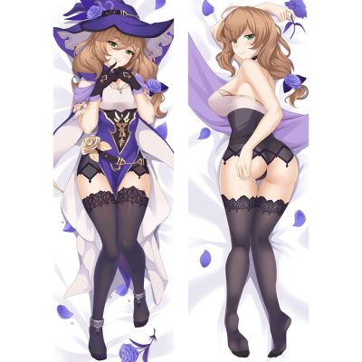 60x180 ซม. อะนิเมะ Lisa เกม Genshin Impact Lisa คอสเพลย์เซ็กซี่ Dakimakura ปลอกหมอนกอดร่างกาย Prop