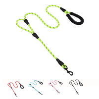 180cm Length Dog Leash Two-Double Handle Reflective Strong s Dog Collar Rope Heavy Duty with Traffic Padded 6ft DogLeashes