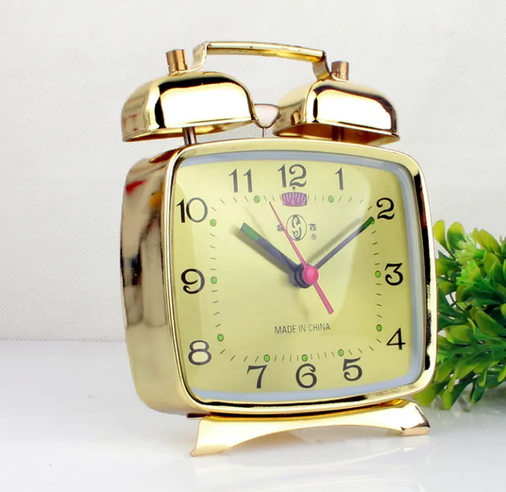 Luminous bedside allmetal mechanical oldfashioned handwound metal